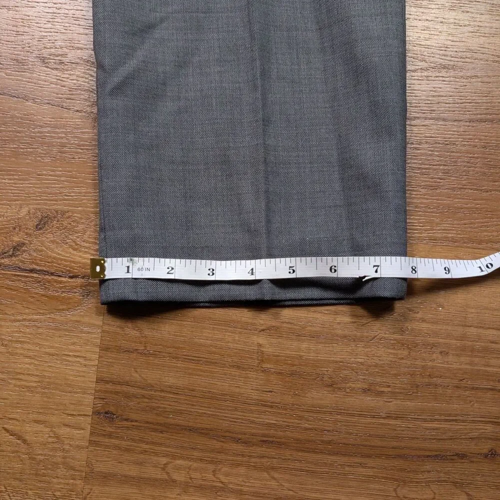 J. Crew Bowery Dress Pants Men's 38x32 Gray Slim Fit Wool Blend Business NWT
